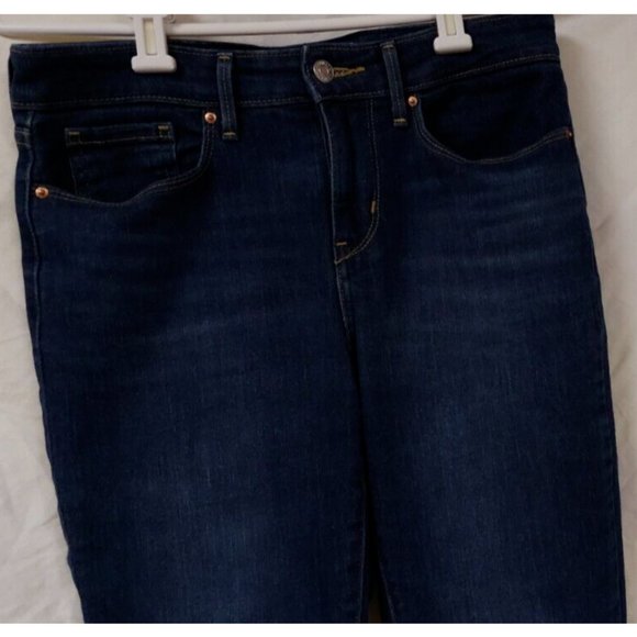 Levi Strauss Signature Womens Juniors 4M Mid Rise Dark Wash BootCut Jeans 30X30 - Picture 4 of 14